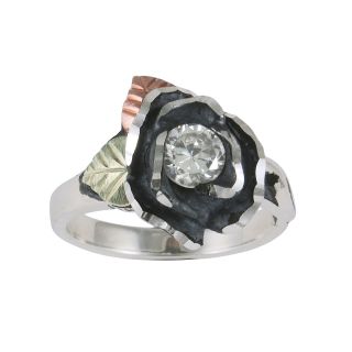 Black Hills Gold Rose Cubic Zirconia Ring, Womens