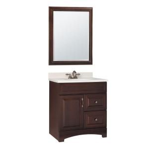 American Classics Gallery 30 in.W x 21 in. D Vanity Cabinet with Mirror in Java DISCONTINUED GM30 JAV