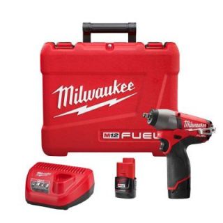 Milwaukee M12 Fuel 12 Volt Brushless 3/8 in. Impact Wrench Kit 2454 22