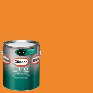 Glidden DUO 1 gal. #GLO04 01E Orange Marmalade Eggshell Interior Paint with Primer GLO04 01E