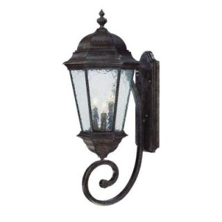 Acclaim Lighting Telfair Collection Wall Mount 3 Light Outdoor Black Coral Light Fixture 5521BC