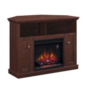 Hampton Bay Charles Mill 46 in. Convertible Media Console Electric Fireplace in Dark Cherry 23DE9447 PC72