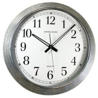 Timekeeper Products 16 in. Round Galvanized Metal Rim Wall Clock 401ZWA