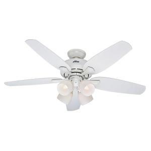Hunter Channing 52 in. White Ceiling Fan with Light Kit 52072