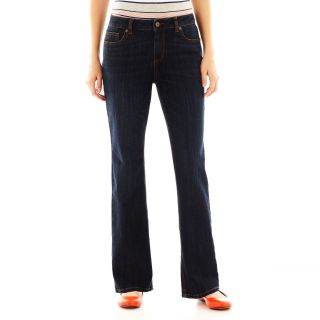 LIZ CLAIBORNE 5 Pocket Classic Bootcut Jeans   Petite, Blue, Womens