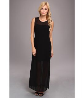 Yumi Sleek Sheer Maxi Dress Womens Dress (Black)