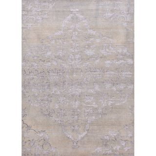 Hand knotted Transitional Tone On Tone Gray/ Black Rug (2 X 3)
