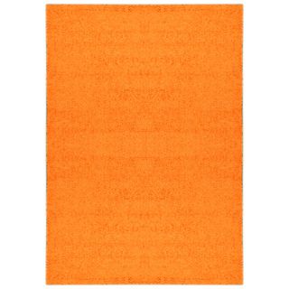 Shag Solid Orange One Color Area Rug (67 X 93)