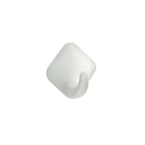 interDesign Self Adhesive Single Diamond Robe Hook in White S1601