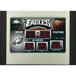 Philadelphia Eagles 6.5 in. x 9 in. Scoreboard Alarm Clock with Temperature 0128822