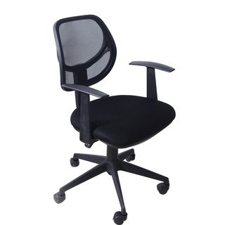 Adeco Deluxe Black Adjustable Office Chair