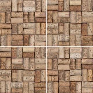 imagine tile Wine Corks Series 8 in. x 8 in. Matte Finish Ceramic Floor and Wall Tile (7.1 sq. ft. / case) 5500EA08