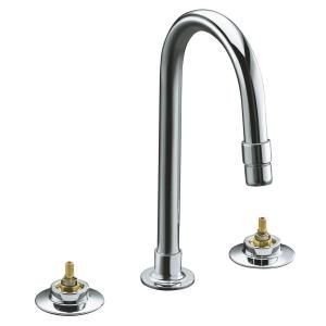 KOHLER Triton 8 in. Widespread 2 Handle Mid Arc Bathroom Faucet in Polished Chrome K 7304 K CP