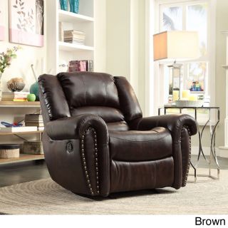Isaac Bonded Leather Glider Reclining Chair