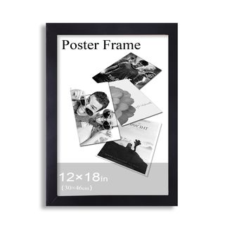 Adeco Adeco Clear Plexiglass Window Black Poster Frame (12 X 18 Inches) Black Size Other