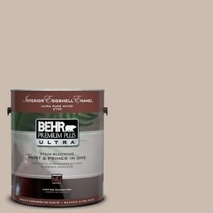 BEHR Premium Plus Ultra 1 Gal. #UL130 15 Creamy Mushroom Interior Eggshell Enamel Paint 275001
