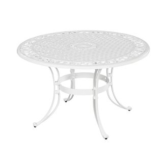Biscayne Cast Aluminum White 42 inch Outdoor Dining Table
