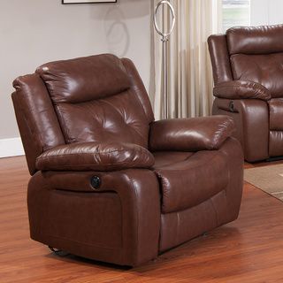 Rivallo Brown Top Grain Leather Power Reclining Chair