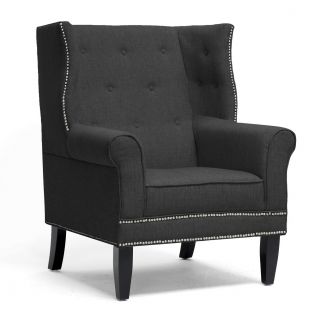 Kyleigh Grey Linen Modern Arm Chairs (set Of 2)