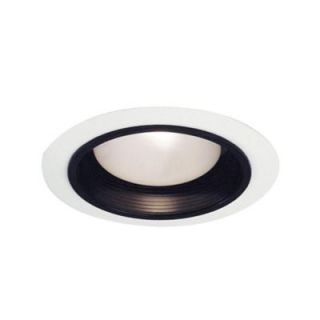 BAZZ 200 Series 4 in. Halogen or Incandescent Recessed White/Black Baffle Light Fixture Kit 200 R20