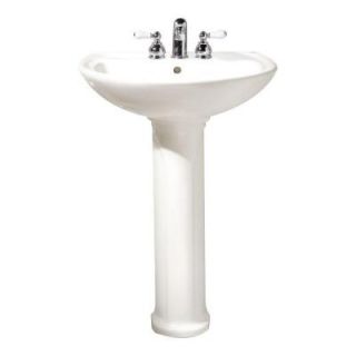 American Standard Cadet Pedestal Sink Combo in White 0236.411.020