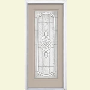 Masonite Oakville Full Lite Painted Smooth Fiberglass Entry Door with Brickmold 31992
