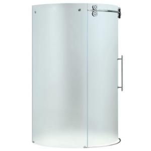 Vigo 40 in. x40 in. Frameless Bypass Shower Enclosure in Chrome with Frosted Glass VG6031CHMT40R