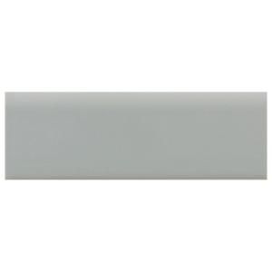 Daltile Semi Gloss Desert Gray 2 in. x 6 in. Ceramic Surface Bullnose Wall Tile X114S42691P2
