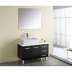 Virtuu Virtu Usa Tilda 40 inch Single Sink Bathroom Vanity Set Black Size Single Vanities