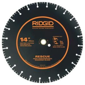 RIDGID 14 in. Rescue Diamond Blade HD RC14