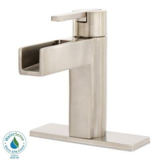Pfister Vega 4 in. Centerset Single Handle Waterfall Bathroom Faucet in Brushed Nickel F 042 VGKK