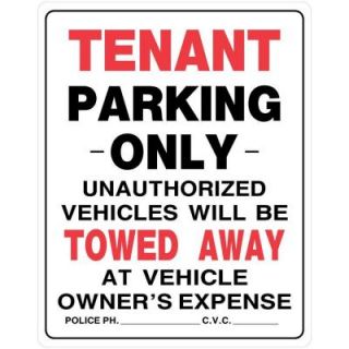The Hillman Group 19 in. x 15 in. Tenant Parking Only Sign 842194