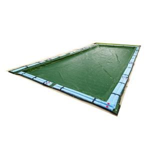 Dirt Defender 12 Year 30 ft. x 50 ft. Rectangular Forest Green In Ground Winter Pool Cover BWC864