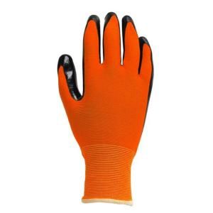 Firm Grip Fits All High Visibility Nitrile Dip Orange Gloves (10 Pair) 3204HVO