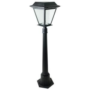 XEPA Timer Activated 12 hrs. 200 Lumen 42 in. Outdoor Black Solar LED Post Lamp SPX423