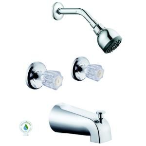 Glacier Bay WaterSense Aragon 2 Handle Tub and Shower Faucet in Chrome 833 0301