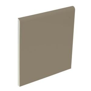 U.S. Ceramic Tile Color Collection Matte Cocoa 4 1/4 in. x 4 1/4 in. Ceramic Surface Bullnose Wall Tile DISCONTINUED U296 S4449