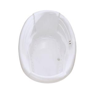 MAAX Agora 6 ft. Bubble Air Bath Tub with Center Drain in White 100486 108 001 000