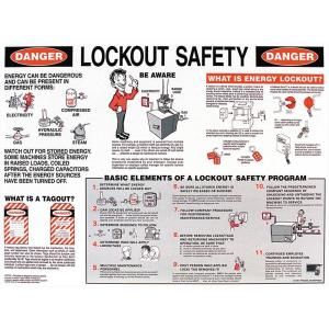 Brady 18 in. x 24 in. Laminated Paper Lockout Safety Poster LOSP8