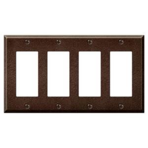 Creative Accents Steel 4 Decorator Wall Plate   Antique Copper 9TAC124