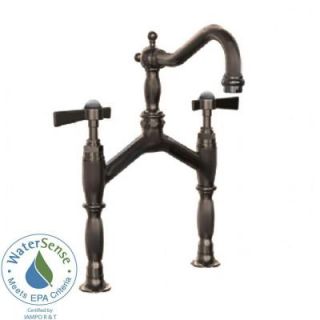 JADO Savina Single Hole 2 Handle High Arc Bathroom Vessel Faucet in Old Bronze with Lever Handles DISCONTINUED 845.512.105