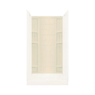 Sterling Plumbing Ensemble 3 1/2 in. x 36 in. x 72 1/2 in. One Piece Direct to Stud Shower Back Wall in Almond 72102100 47