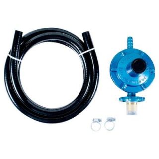 PlumbPro 3/8 in. x 6 ft. Low Pressure Liquid Propane Gas Grill Hose with Regulator 02273