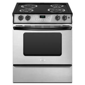 Whirlpool 4.3 cu. ft. Slide In Electric Range with Self Cleaning Oven in Stainless Steel RY160LXTS