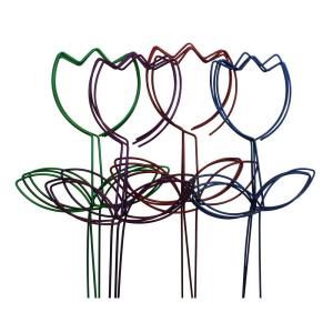 Glamos Wire Products Flower Blazin Gemz Collection Assorted Color Combination Carton Wire Yard Decor (24 Pack) 280000
