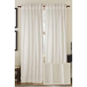 Fine Living Plain Linen Ivory Rod Pocket Curtain 140