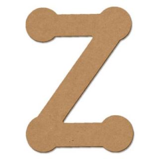 Design Craft MIllworks 8 in. MDF Bubble Wood Letter (Z) 47277
