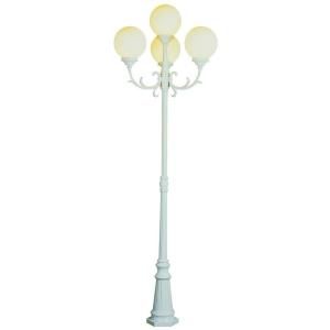 Filament Design Cabernet Collection 4 Light 89 in. Outdoor Verde Green Pole Lantern with White Opal Shade CLI WUP574709