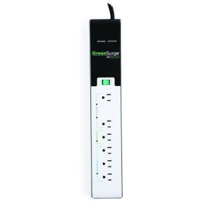 360 Electrical 6 Outlet Surge Protector   Green 36071