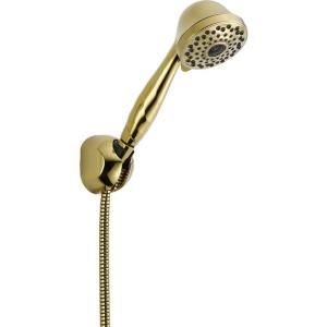 Delta 7 Spray Fixed Wall Mount Hand Shower in Polished Brass 59710 PB PK